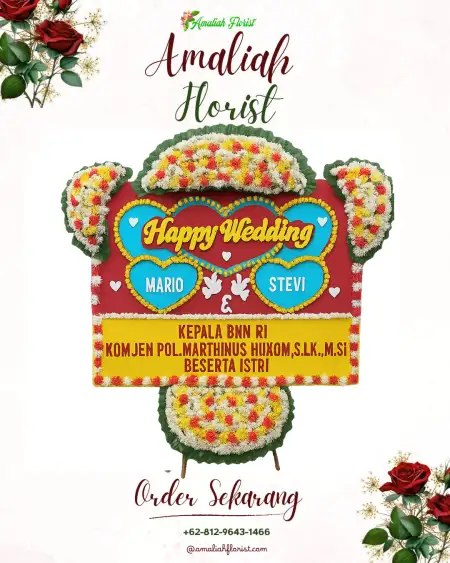 Papan Bunga Pernikahan Ngompro